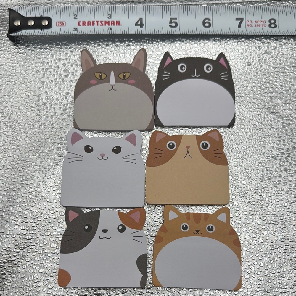 Assorted Cat Sticky Notes (12 Pack) - Picture 2 of 3